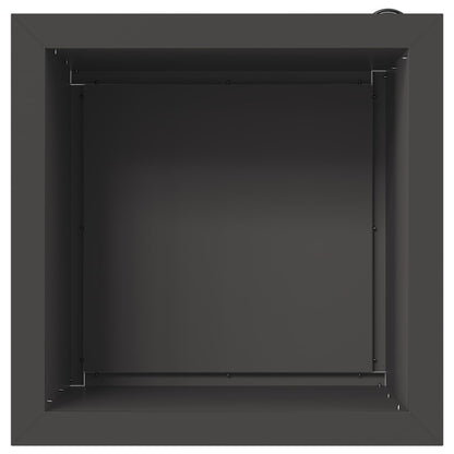 Garden Planter with LED 2 pcs Black 40 x 40 x 40 cm Steel