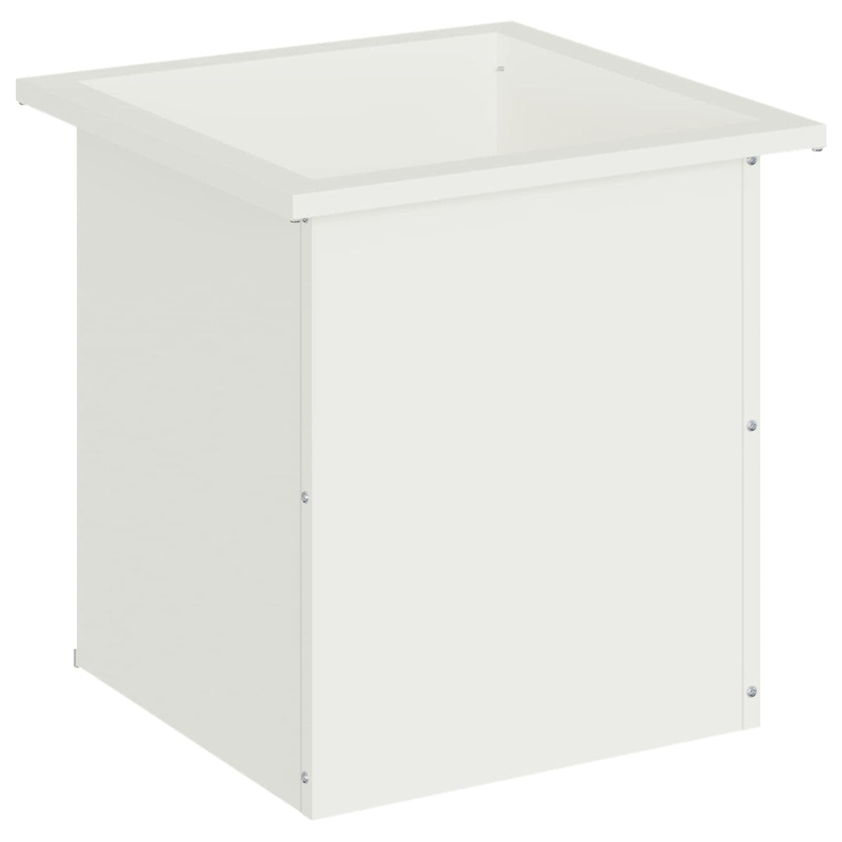 Garden Planter with LED White 40 x 40 x 40 cm Steel
