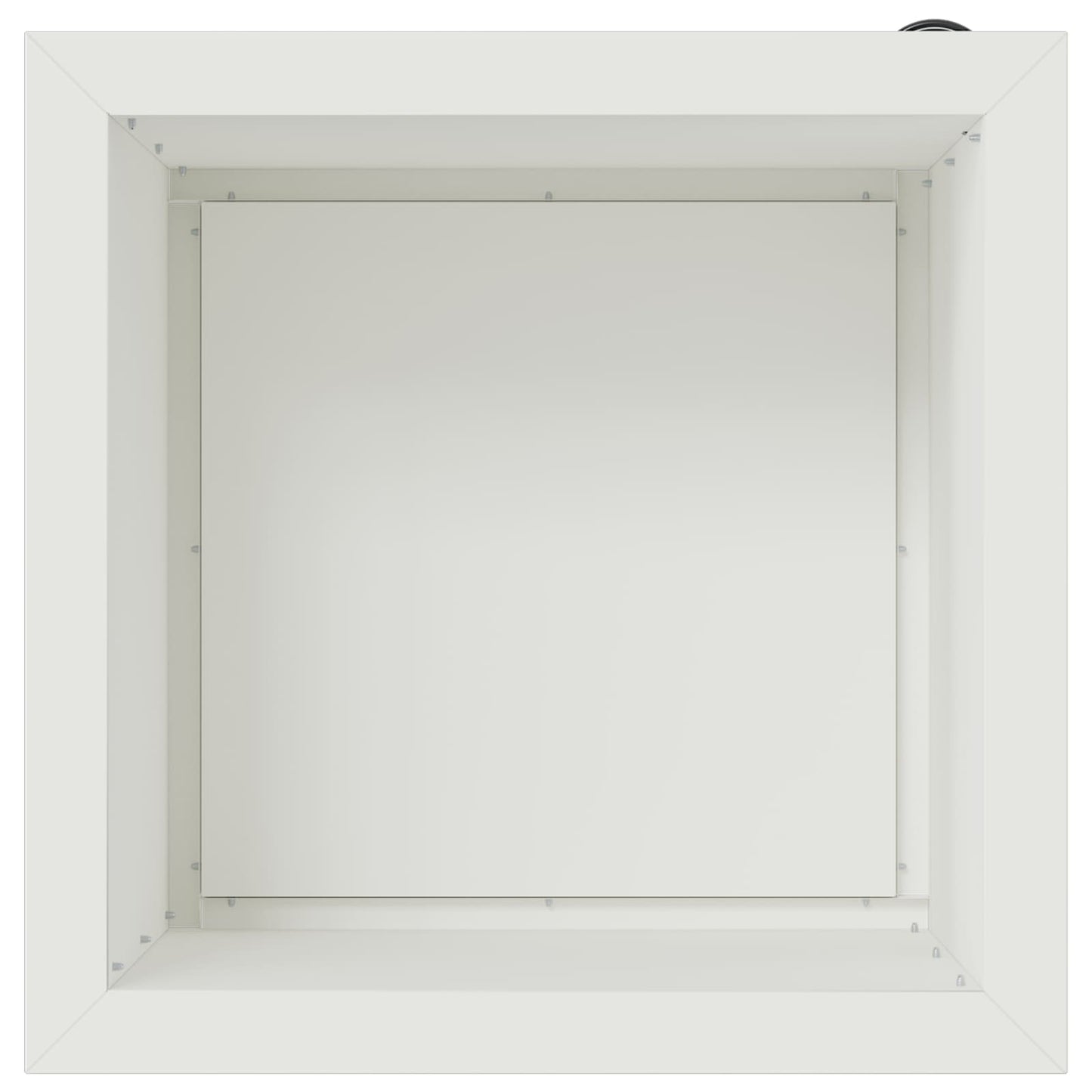 Garden Planter with LED 2 pcs White 40 x 40 x 40 cm Steel