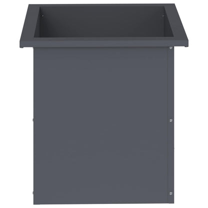 Garden Planter with LED Antracite 40 x 40 x 40 cm Steel