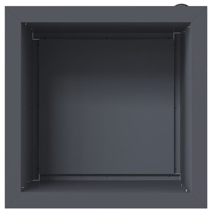 Garden Planter with LED Antracite 40 x 40 x 40 cm Steel