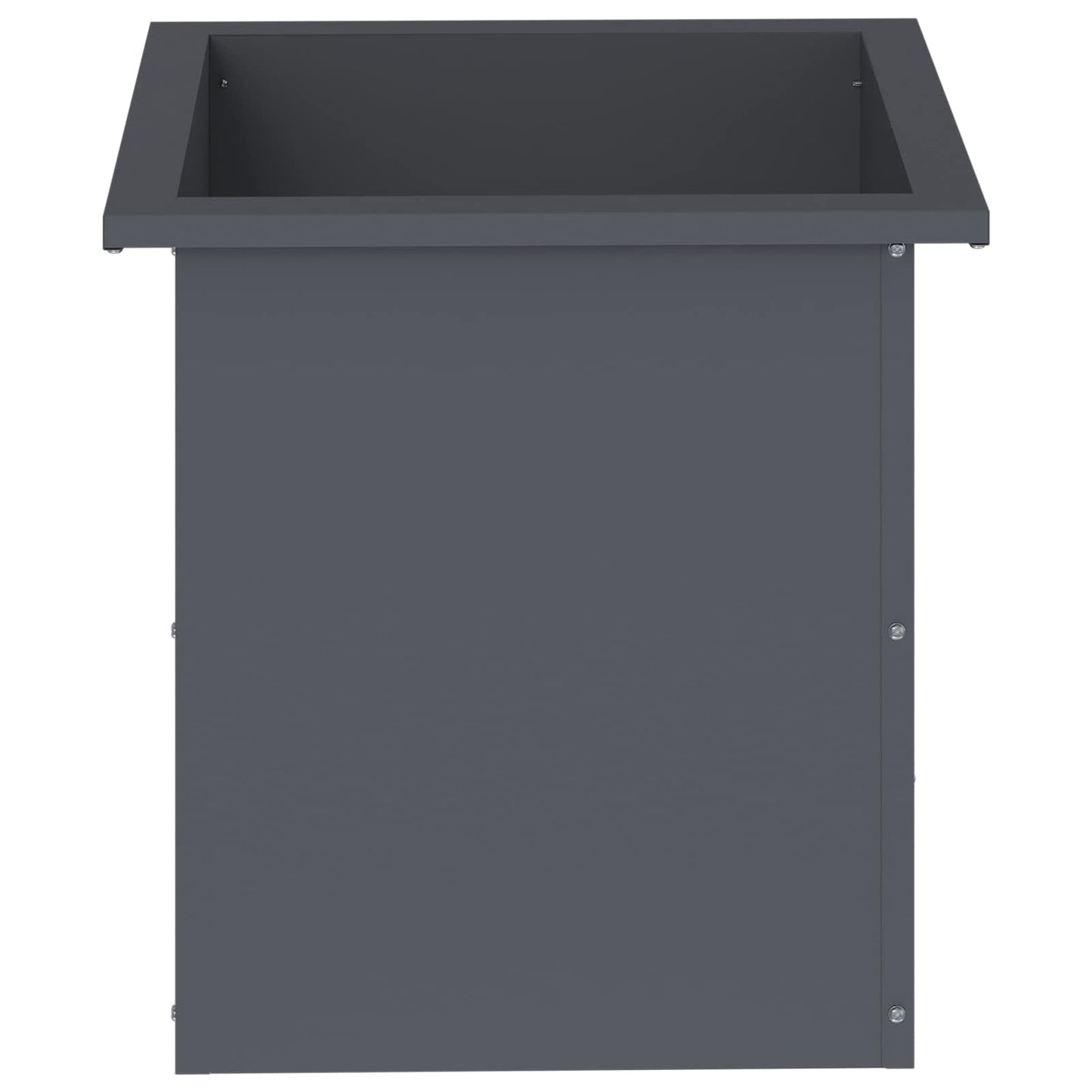 Garden Planter with LED 2 pcs Antracite 40 x 40 x 40 cm Steel