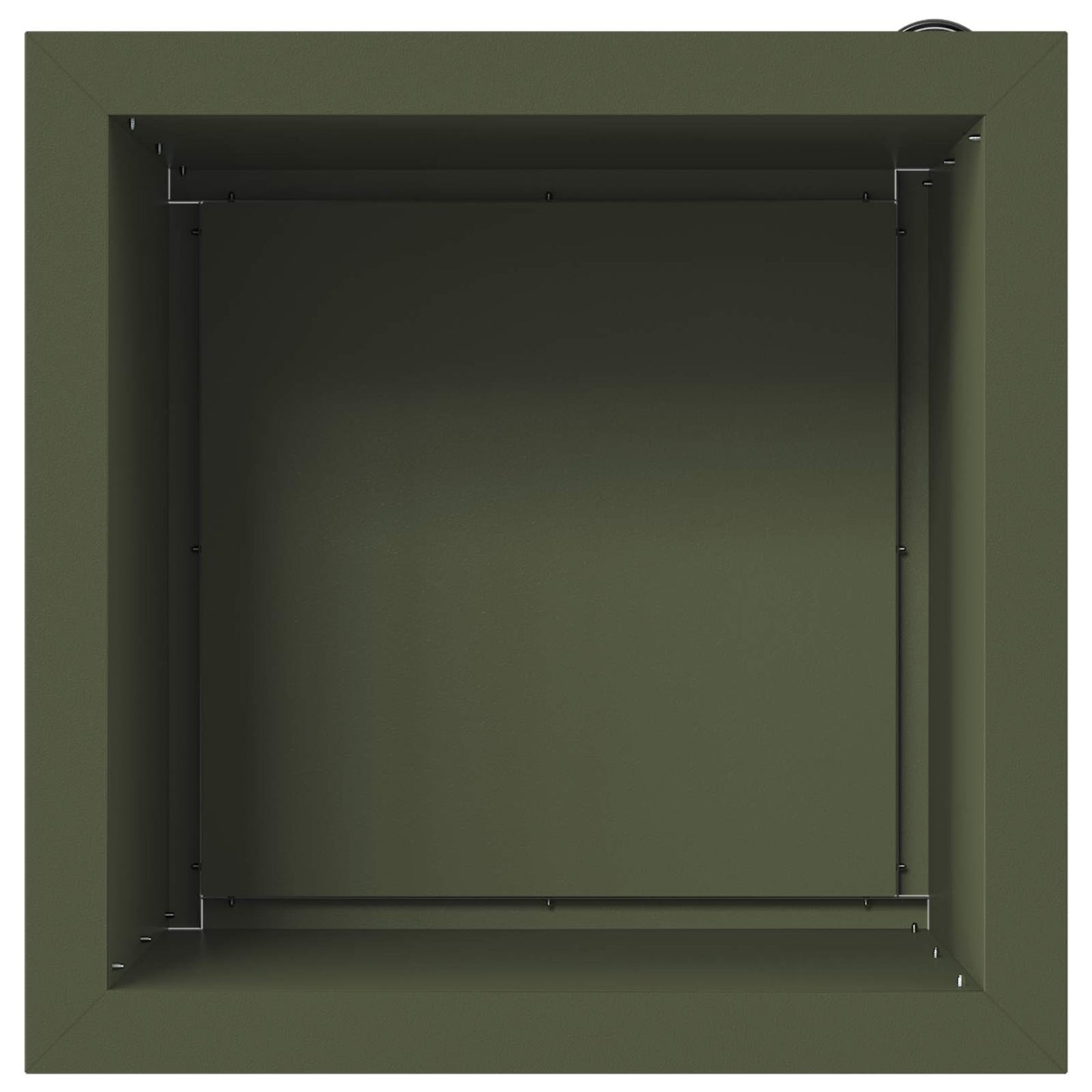 Garden Planter with LED Olive Green 40 x 40 x 40 cm Steel