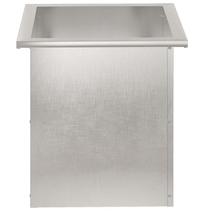 Garden Planter with LED Silver 40 x 40 x 40 cm Stainless Steel