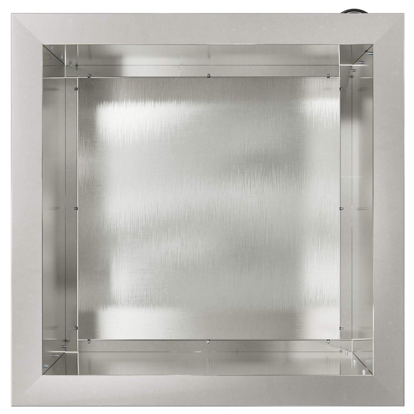 Garden Planter with LED Silver 40 x 40 x 40 cm Stainless Steel