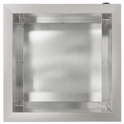 Garden Planter with LED 2 pcs Silver 40 x 40 x 40 cm