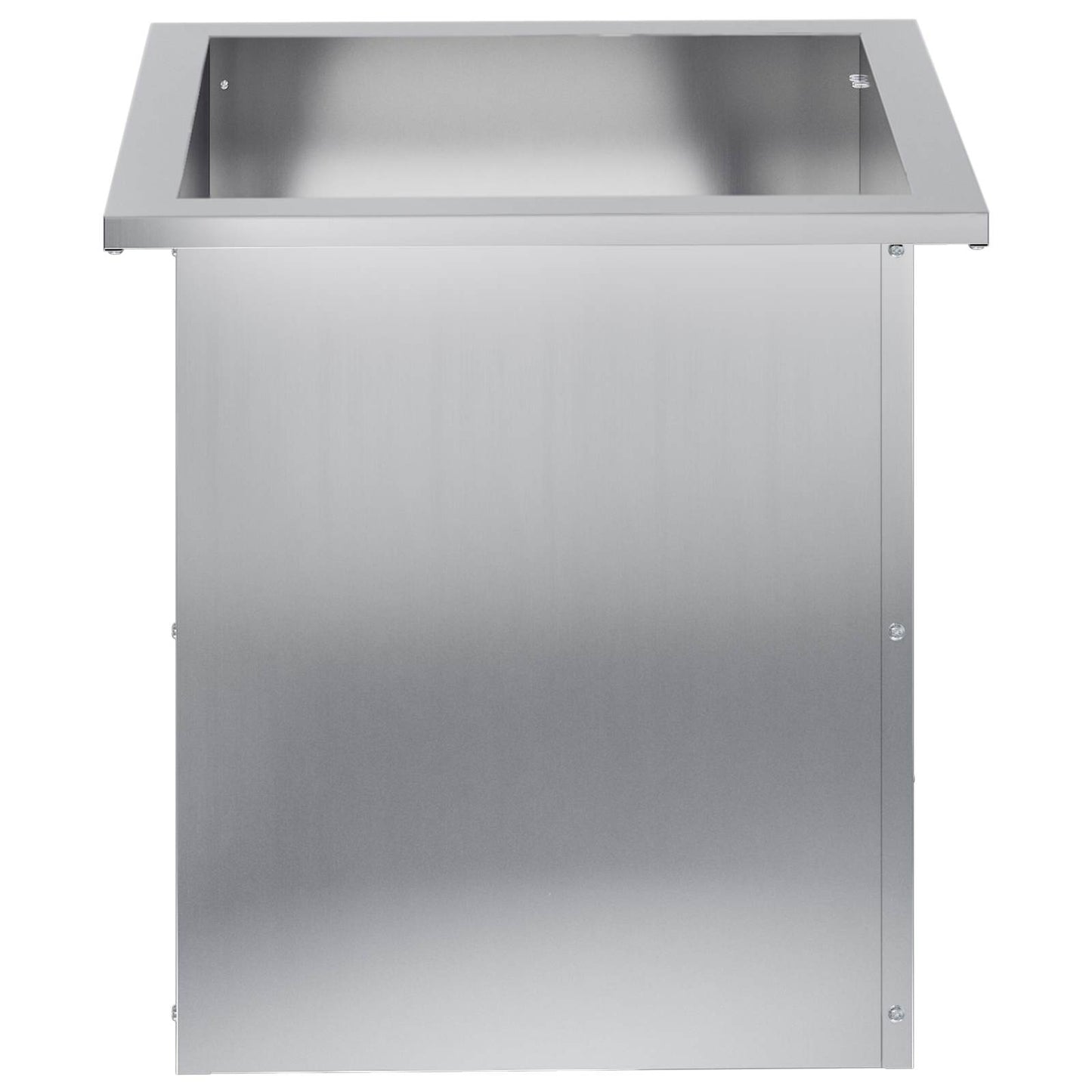 Garden Planter with LED Silver 40 x 40 x 40 cm Galvanised Steel