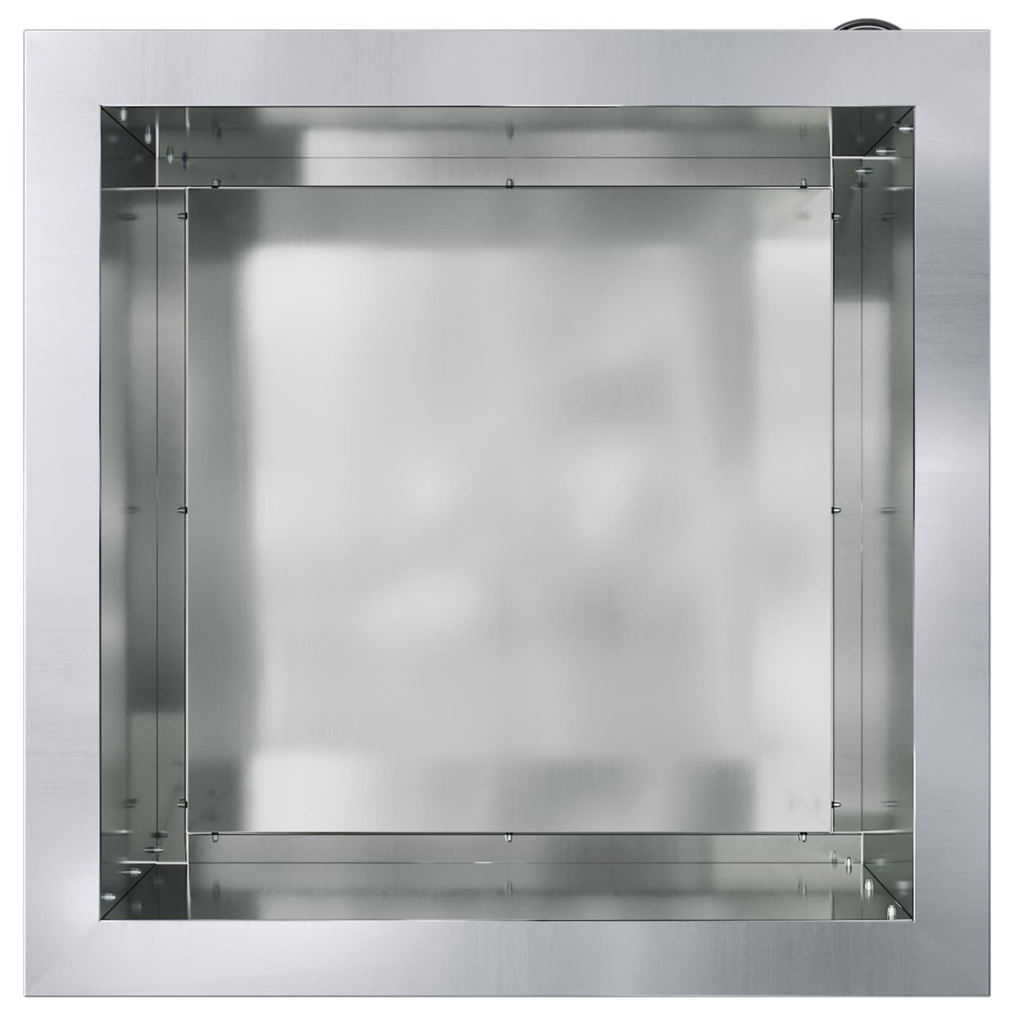Garden Planter with LED Silver 40 x 40 x 40 cm Galvanised Steel