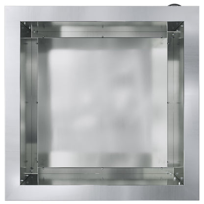 Garden Planter with LED Silver 40 x 40 x 40 cm Galvanised Steel