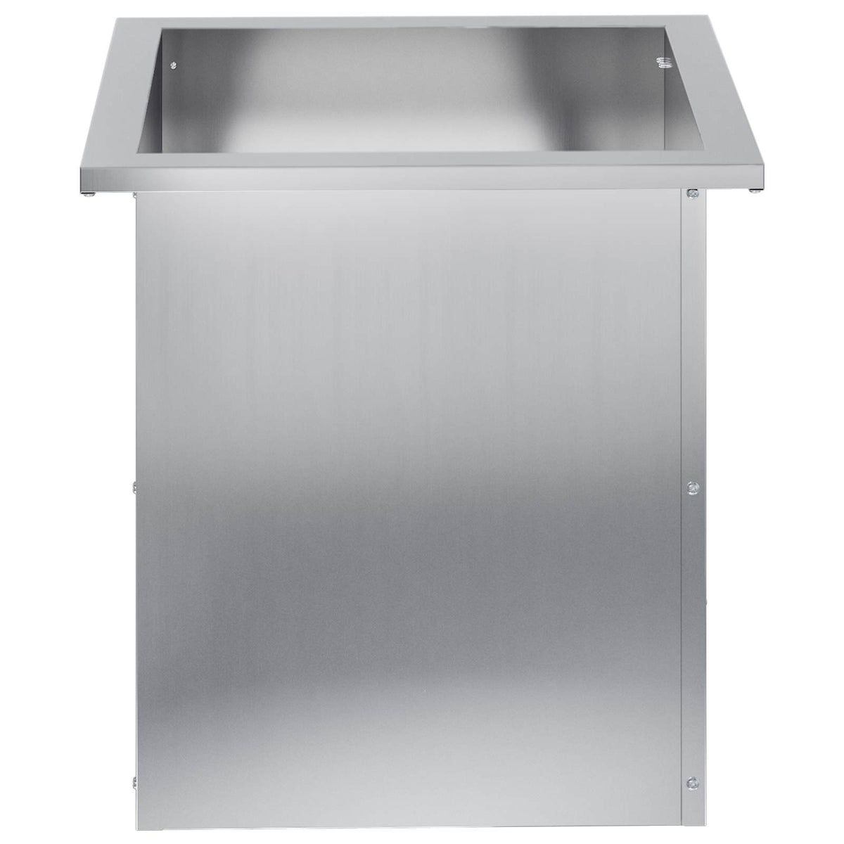Garden Planter with LED 2 pcs Silver 40 x 40 x 40 cm