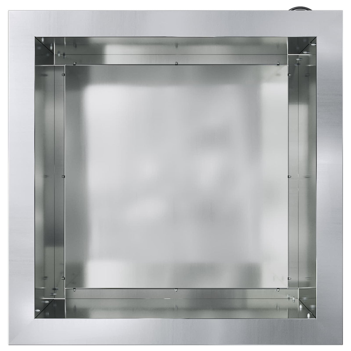 Garden Planter with LED 2 pcs Silver 40 x 40 x 40 cm