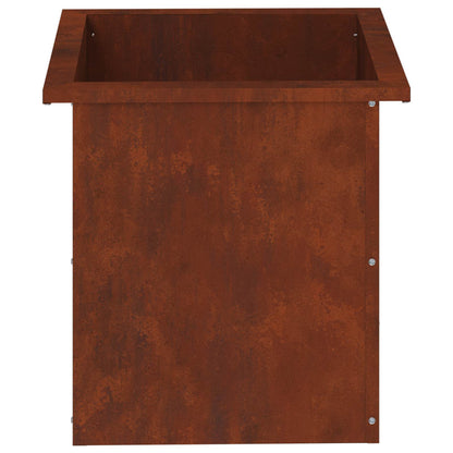 Garden Planter with LED Rusty 40 x 40 x 40 cm Weathering Steel
