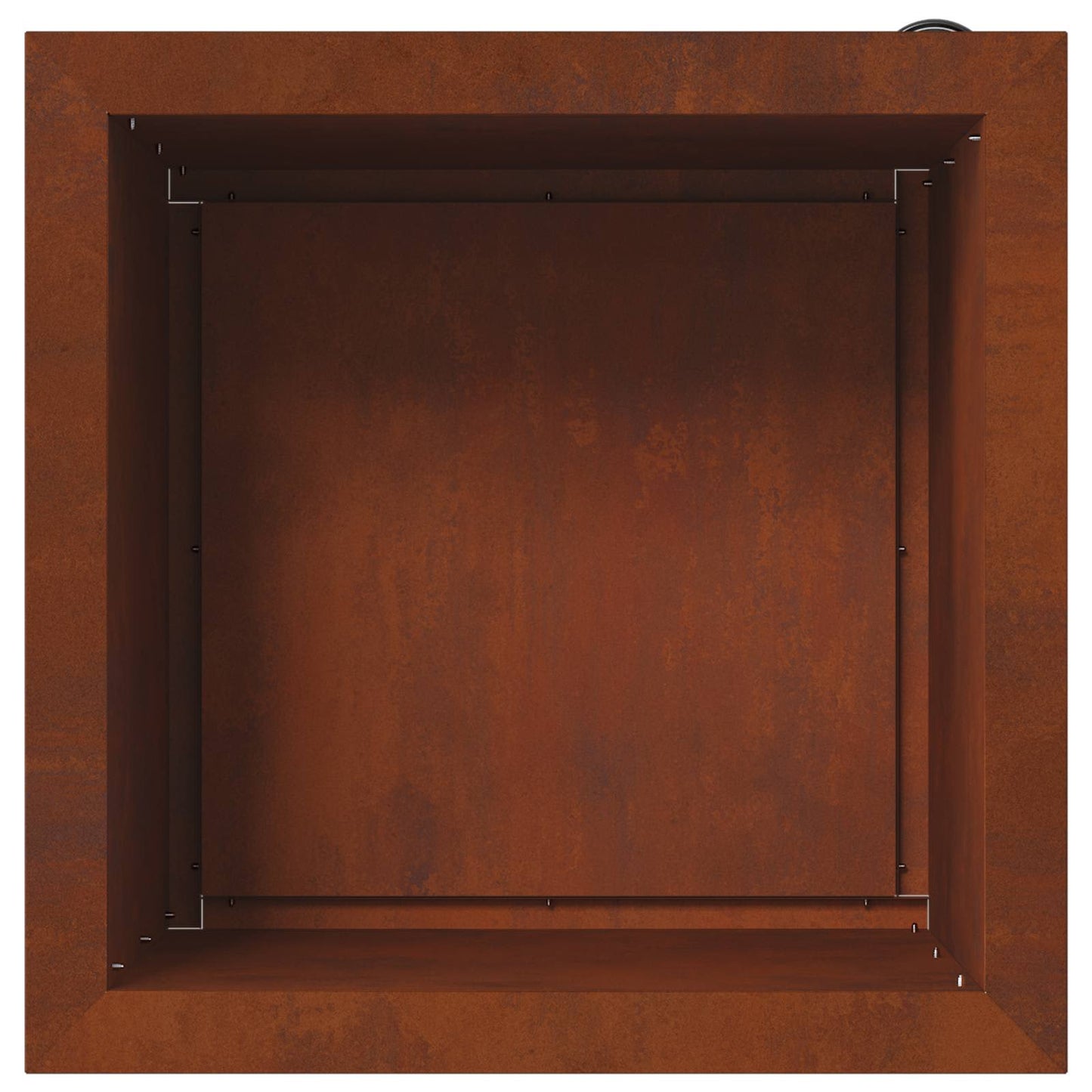 Garden Planter with LED Rusty 40 x 40 x 40 cm Weathering Steel