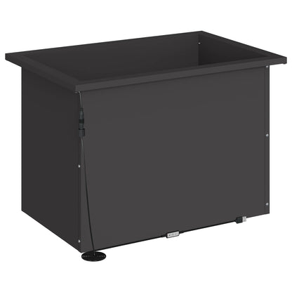 Garden Planter with LED 2 pcs Black 40 x 60 x 40 cm Steel