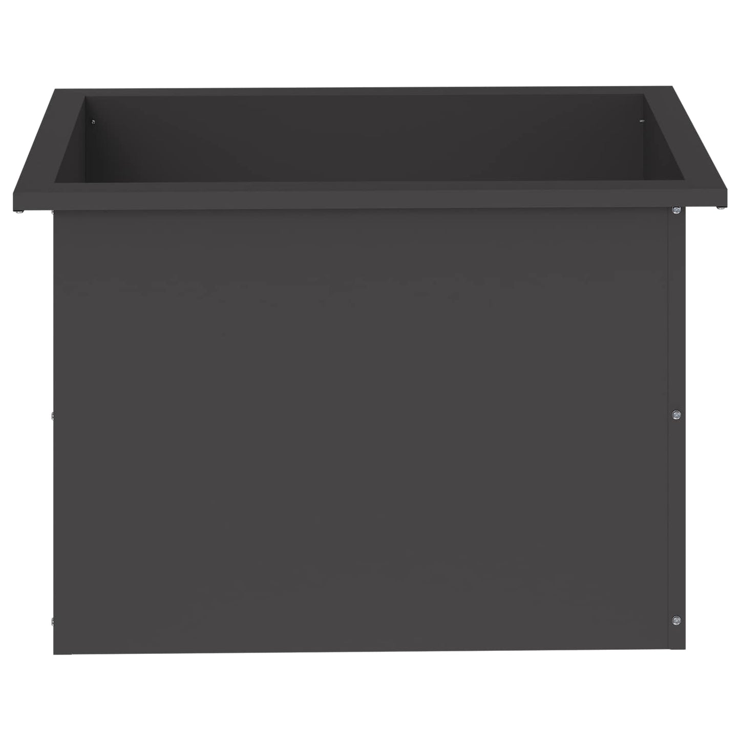 Garden Planter with LED 2 pcs Black 40 x 60 x 40 cm Steel