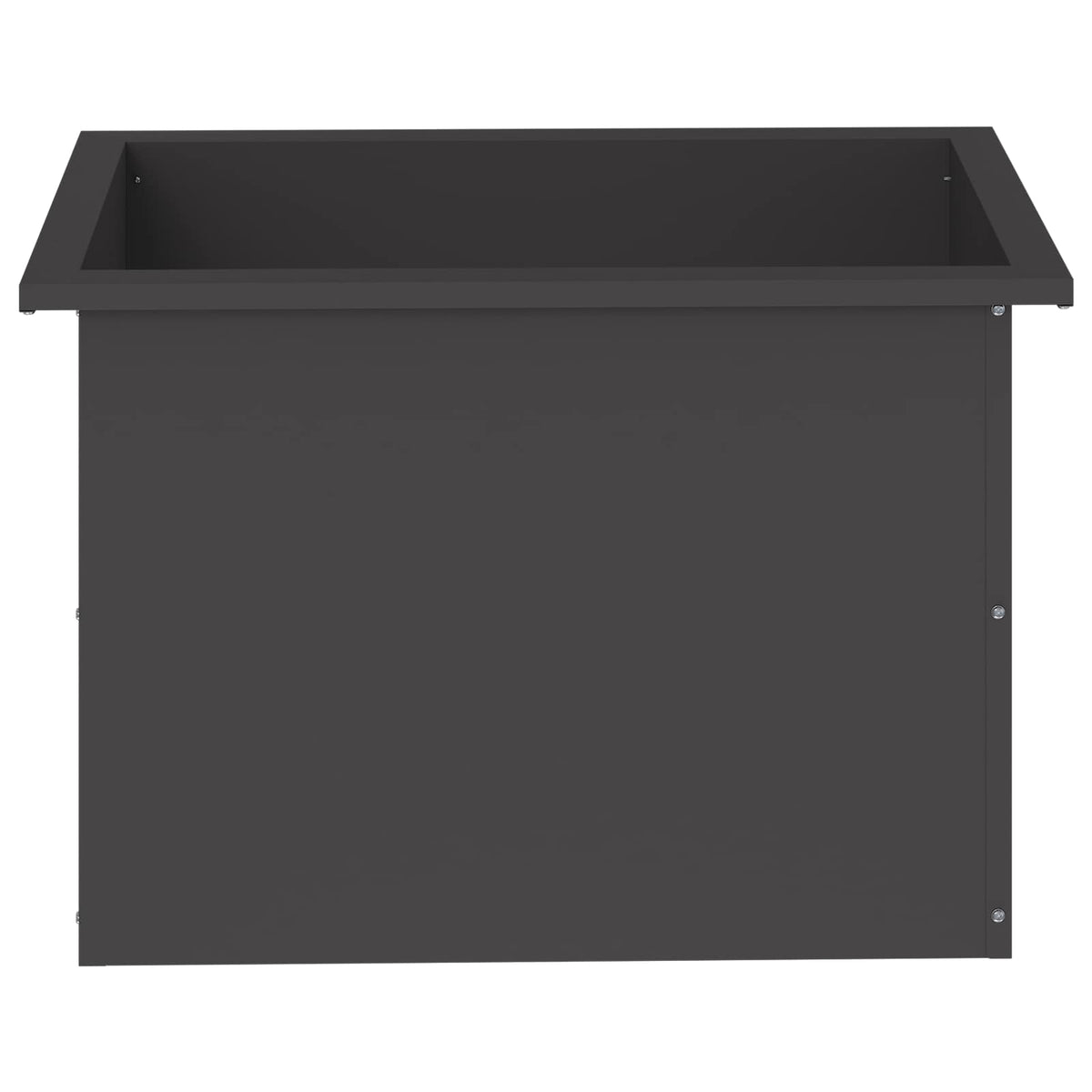 Garden Planter with LED 2 pcs Black 40 x 60 x 40 cm Steel