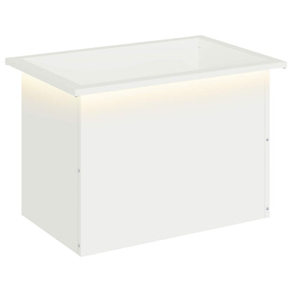 Garden Planter with LED White 40 x 60 x 40 cm Steel