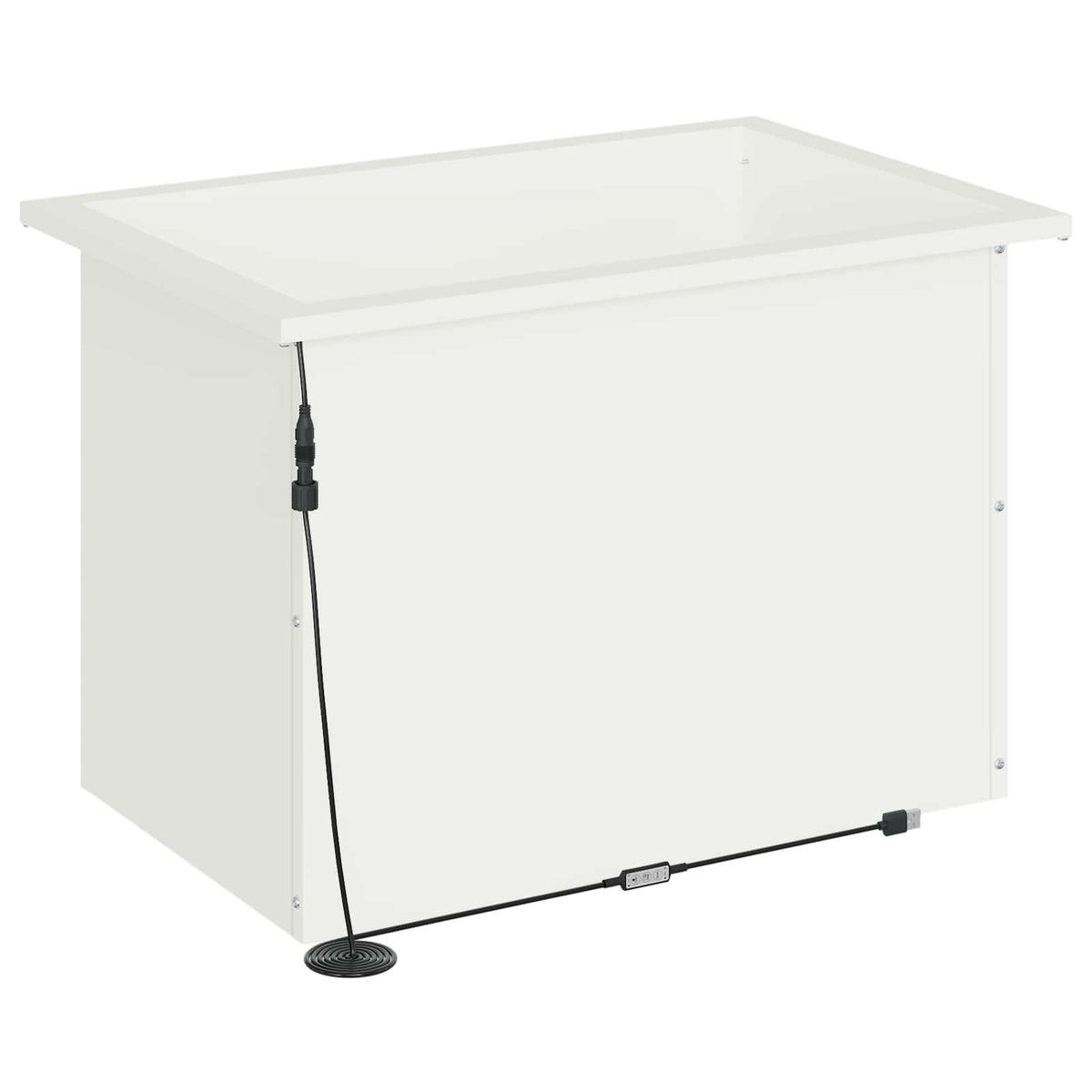 Garden Planter with LED White 40 x 60 x 40 cm Steel