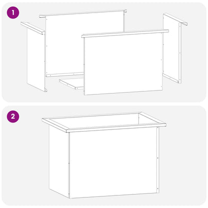 Garden Planter with LED Antracite 40 x 60 x 40 cm Steel