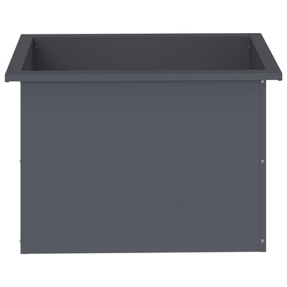 Garden Planter with LED Antracite 40 x 60 x 40 cm Steel