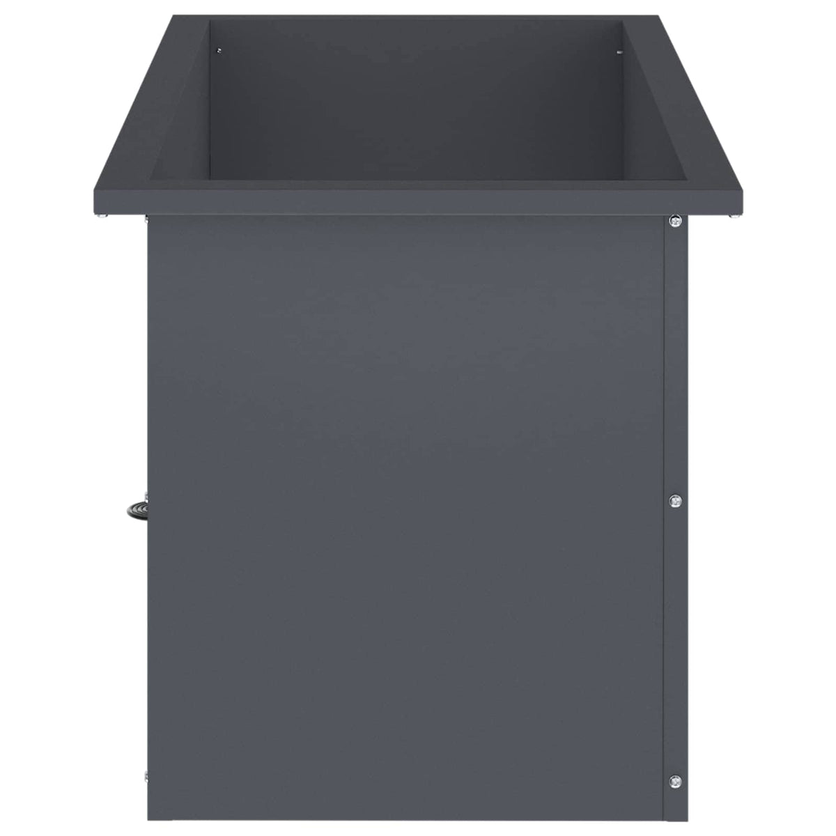 Garden Planter with LED 2 pcs Antracite 40 x 60 x 40 cm Steel