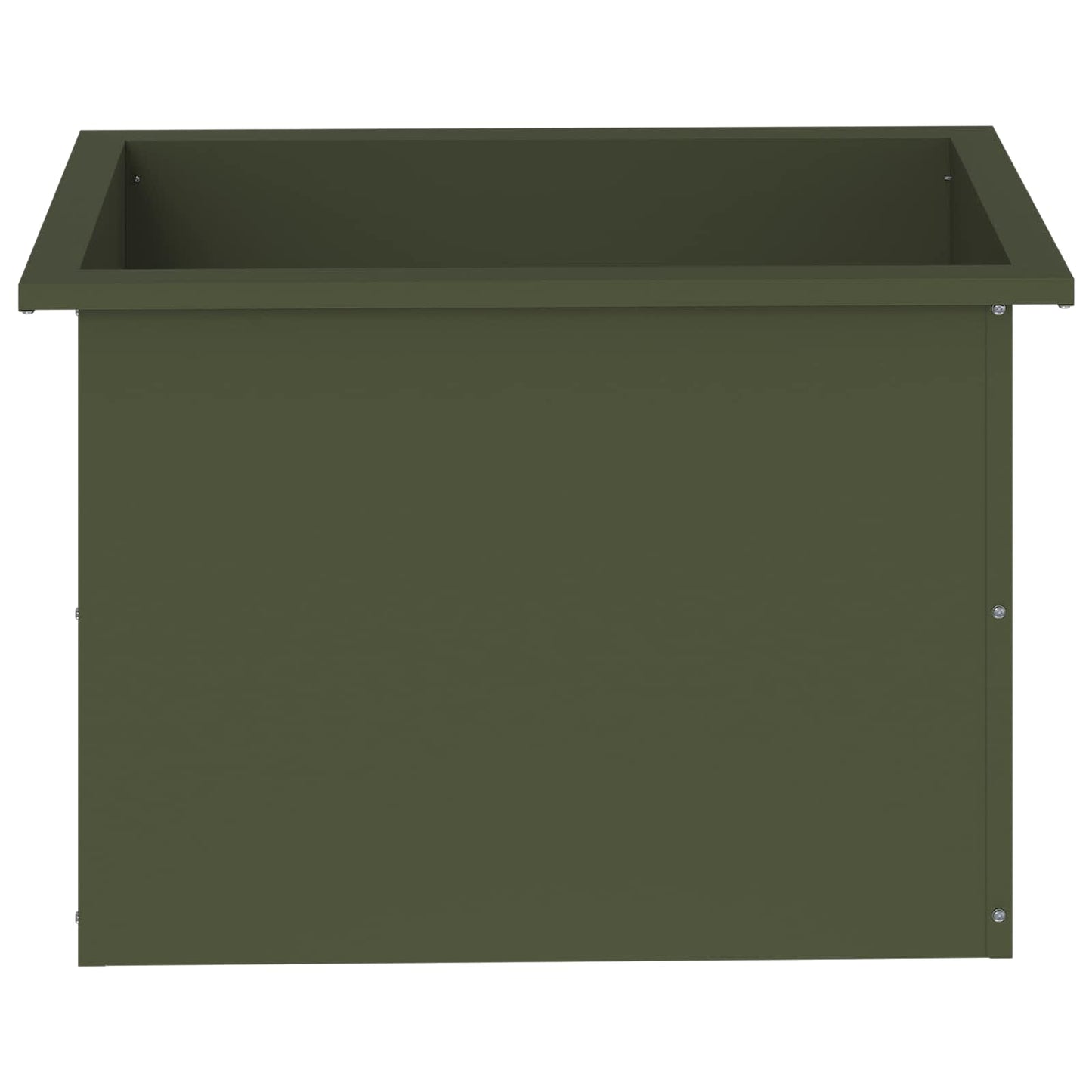 Garden Planter with LED 2 pcs Olive Green 40 x 60 x 40 cm Steel