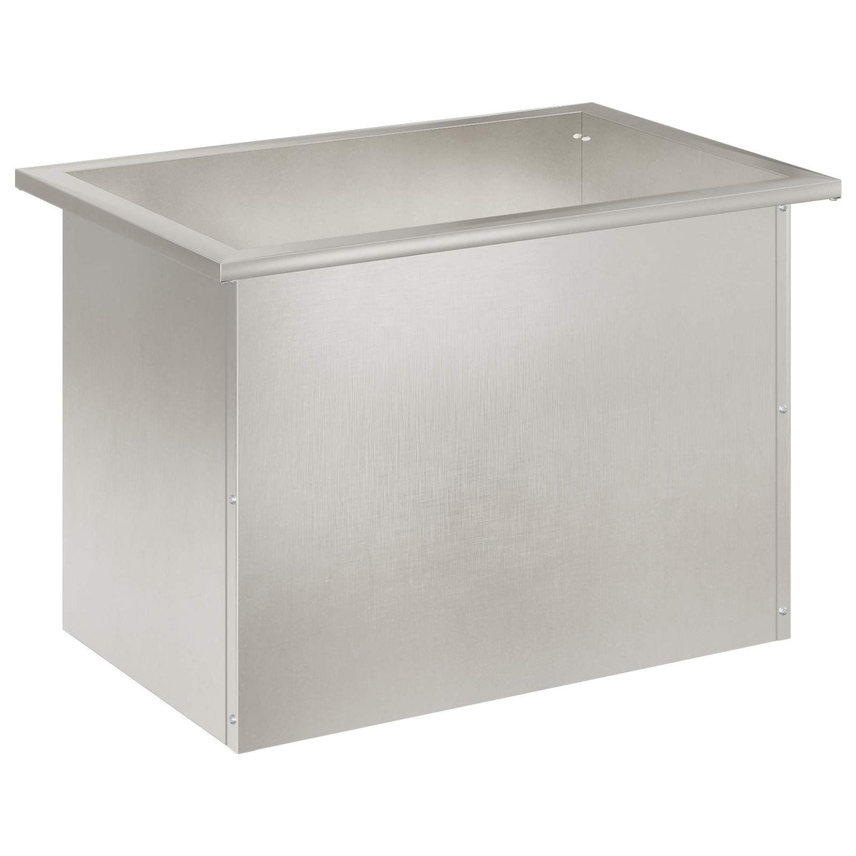 Garden Planter with LED Silver 40 x 60 x 40 cm Stainless Steel