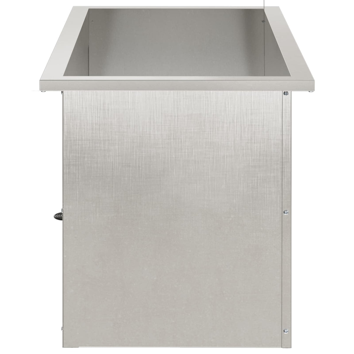 Garden Planter with LED Silver 40 x 60 x 40 cm Stainless Steel