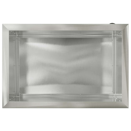 Garden Planter with LED Silver 40 x 60 x 40 cm Stainless Steel