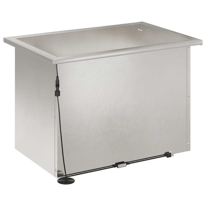 Garden Planter with LED 2 pcs Silver 40 x 60 x 40 cm