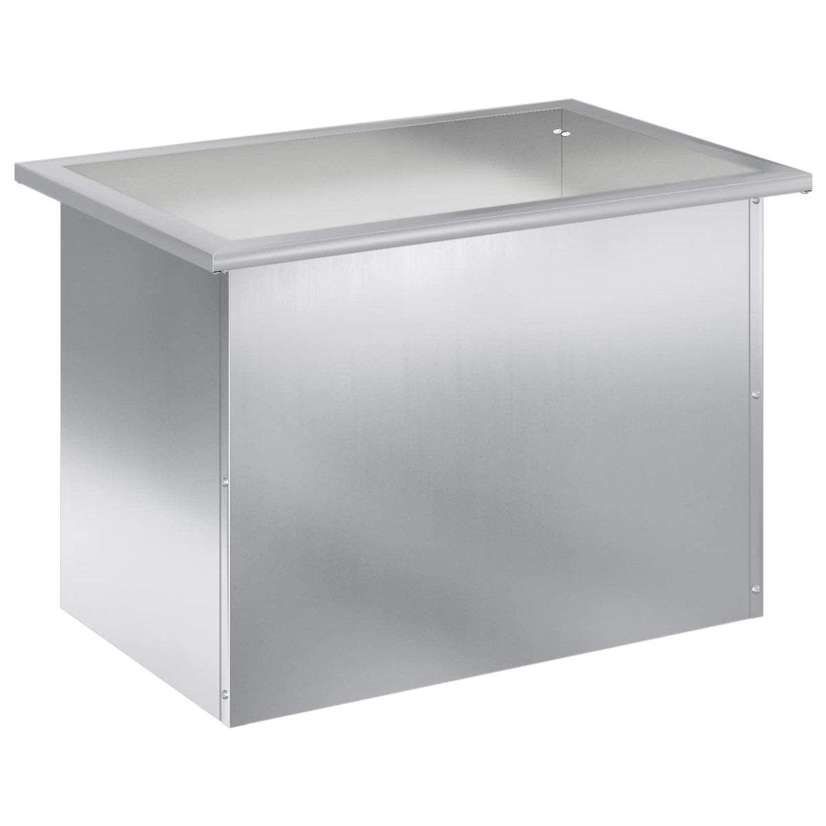 Garden Planter with LED Silver 40 x 60 x 40 cm Galvanised Steel