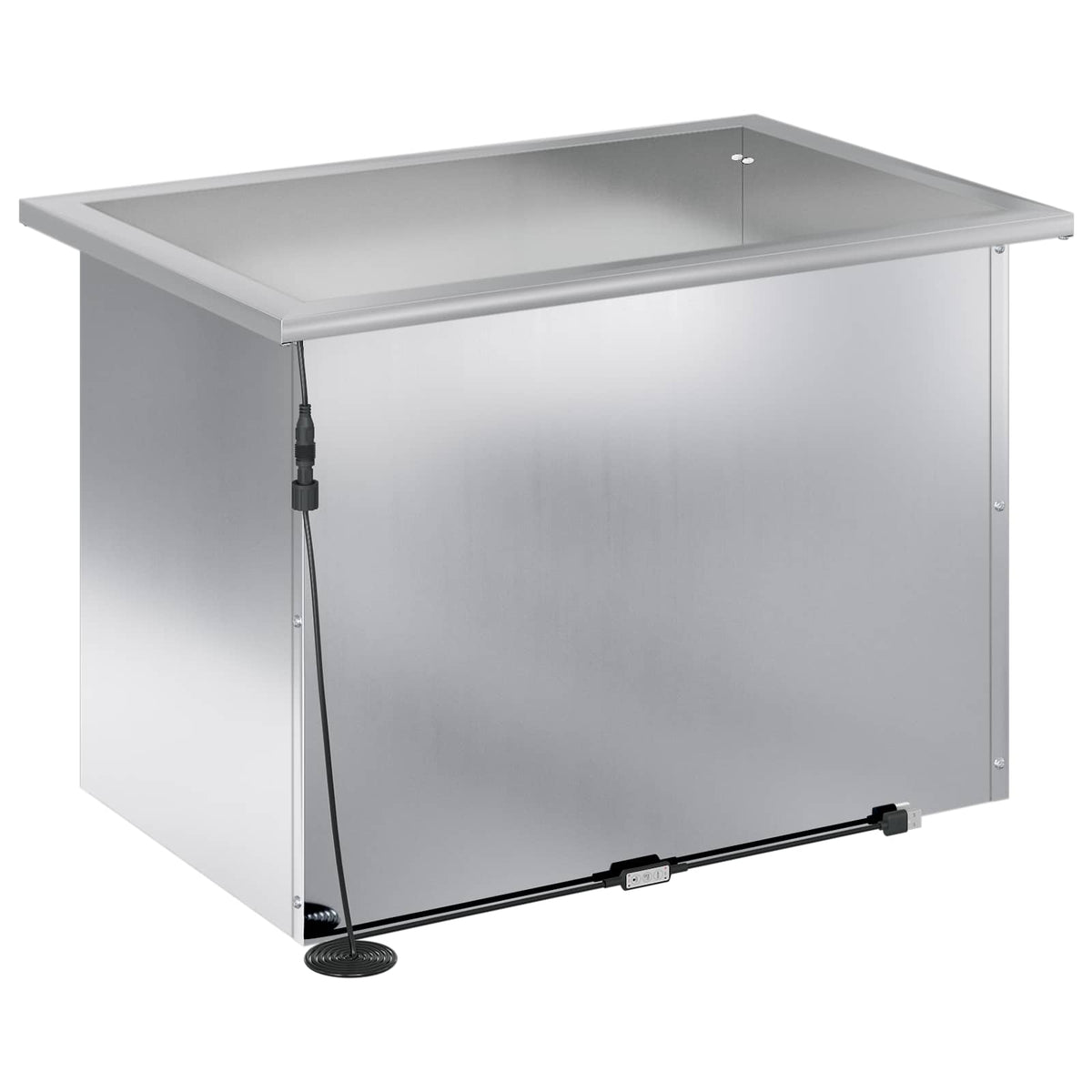 Garden Planter with LED 2 pcs Silver 40 x 60 x 40 cm