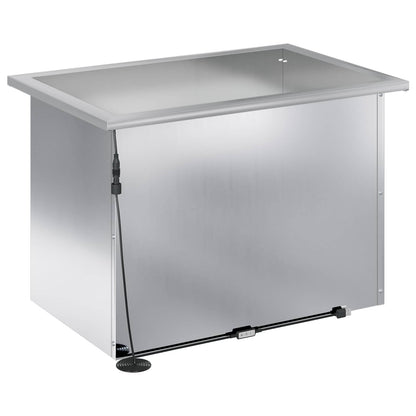 Garden Planter with LED 2 pcs Silver 40 x 60 x 40 cm