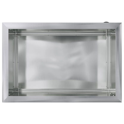 Garden Planter with LED 2 pcs Silver 40 x 60 x 40 cm