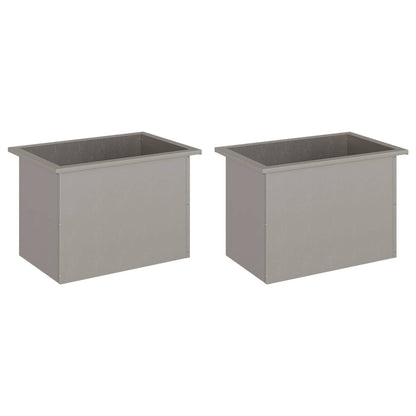 Garden Planter with LED 2 pcs Rusty 40 x 60 x 40 cm
