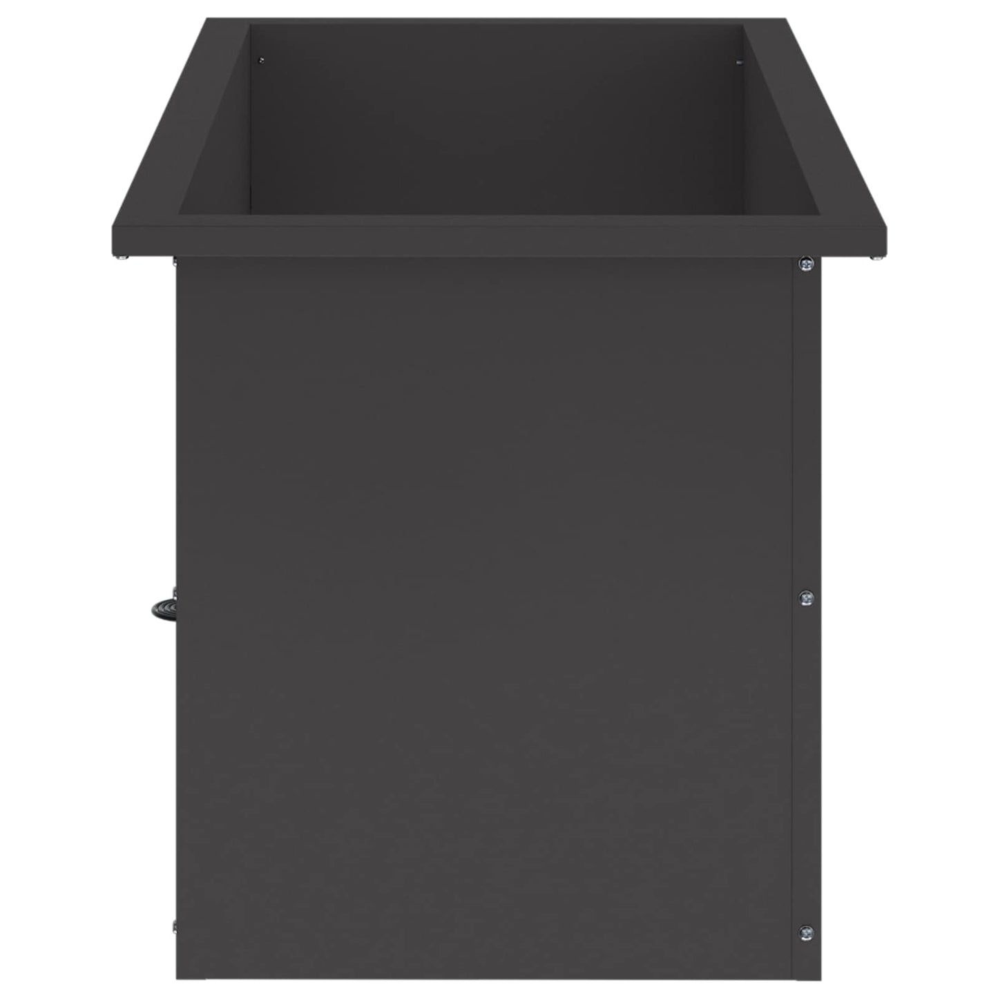 Garden Planter with LED Black 40 x 80 x 40 cm Steel
