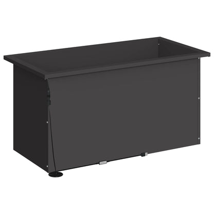 Garden Planter with LED 2 pcs Black 40 x 80 x 40 cm Steel