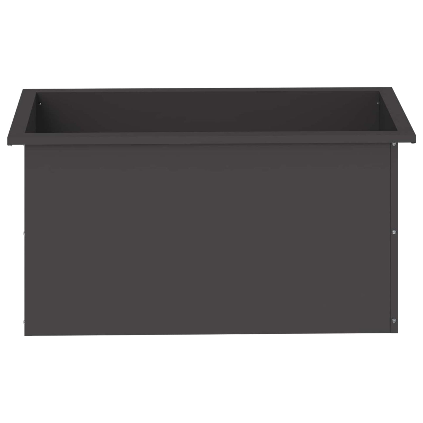 Garden Planter with LED 2 pcs Black 40 x 80 x 40 cm Steel