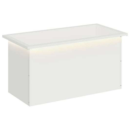 Garden Planter with LED White 40 x 80 x 40 cm Steel