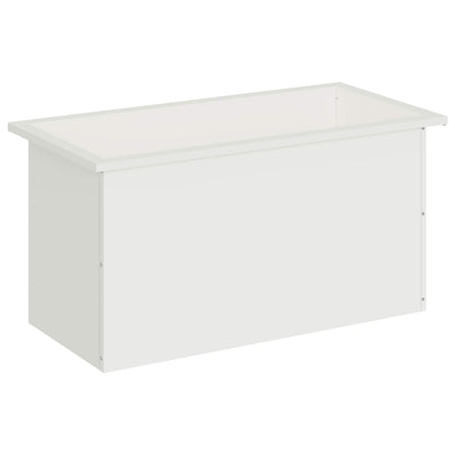 Garden Planter with LED White 40 x 80 x 40 cm Steel