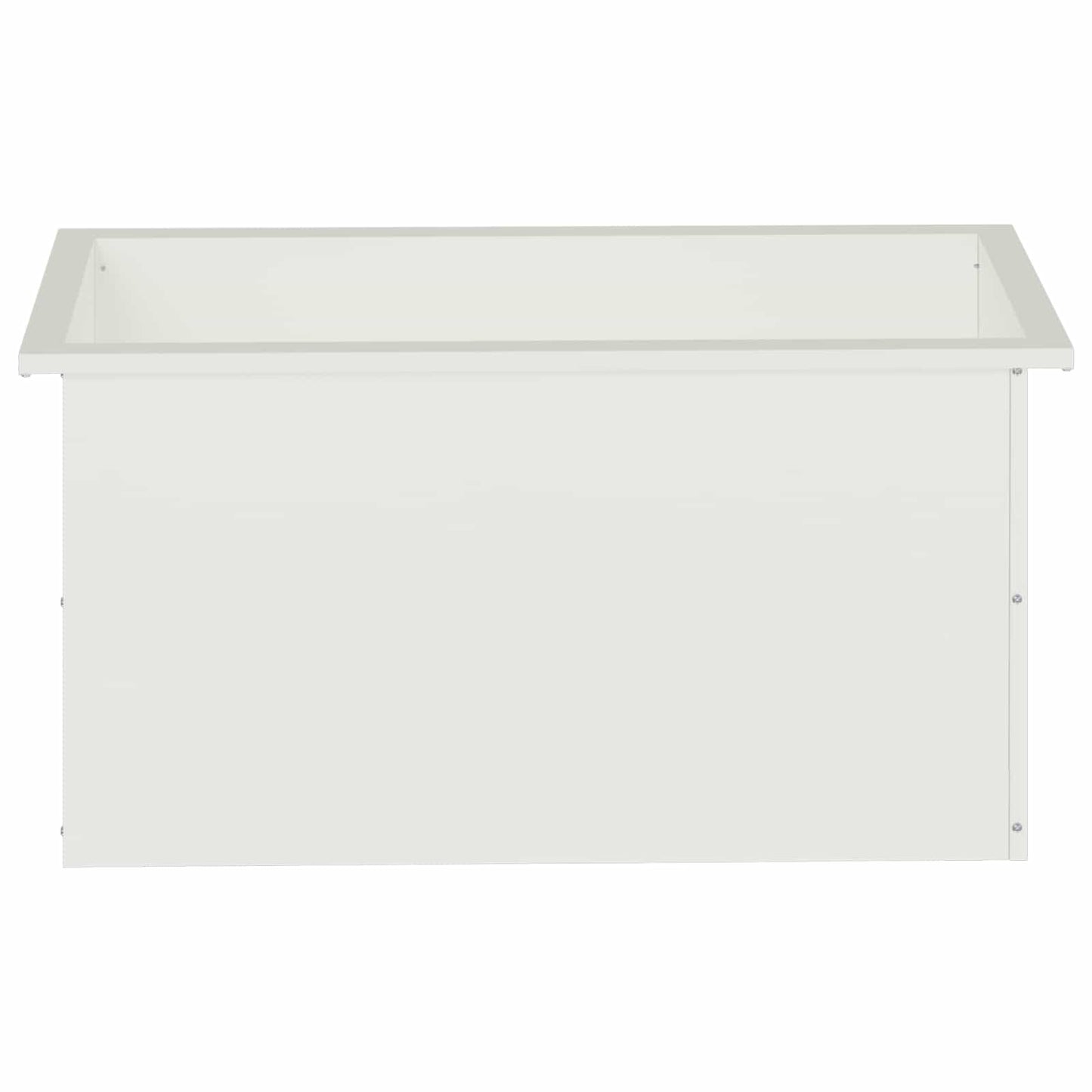 Garden Planter with LED 2 pcs White 40 x 80 x 40 cm Steel