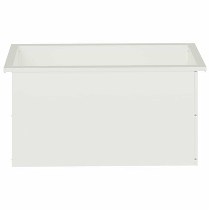 Garden Planter with LED 2 pcs White 40 x 80 x 40 cm Steel