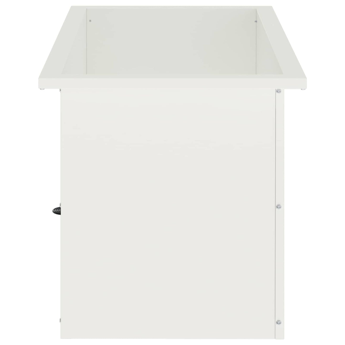 Garden Planter with LED 2 pcs White 40 x 80 x 40 cm Steel