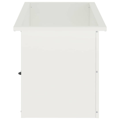 Garden Planter with LED 2 pcs White 40 x 80 x 40 cm Steel