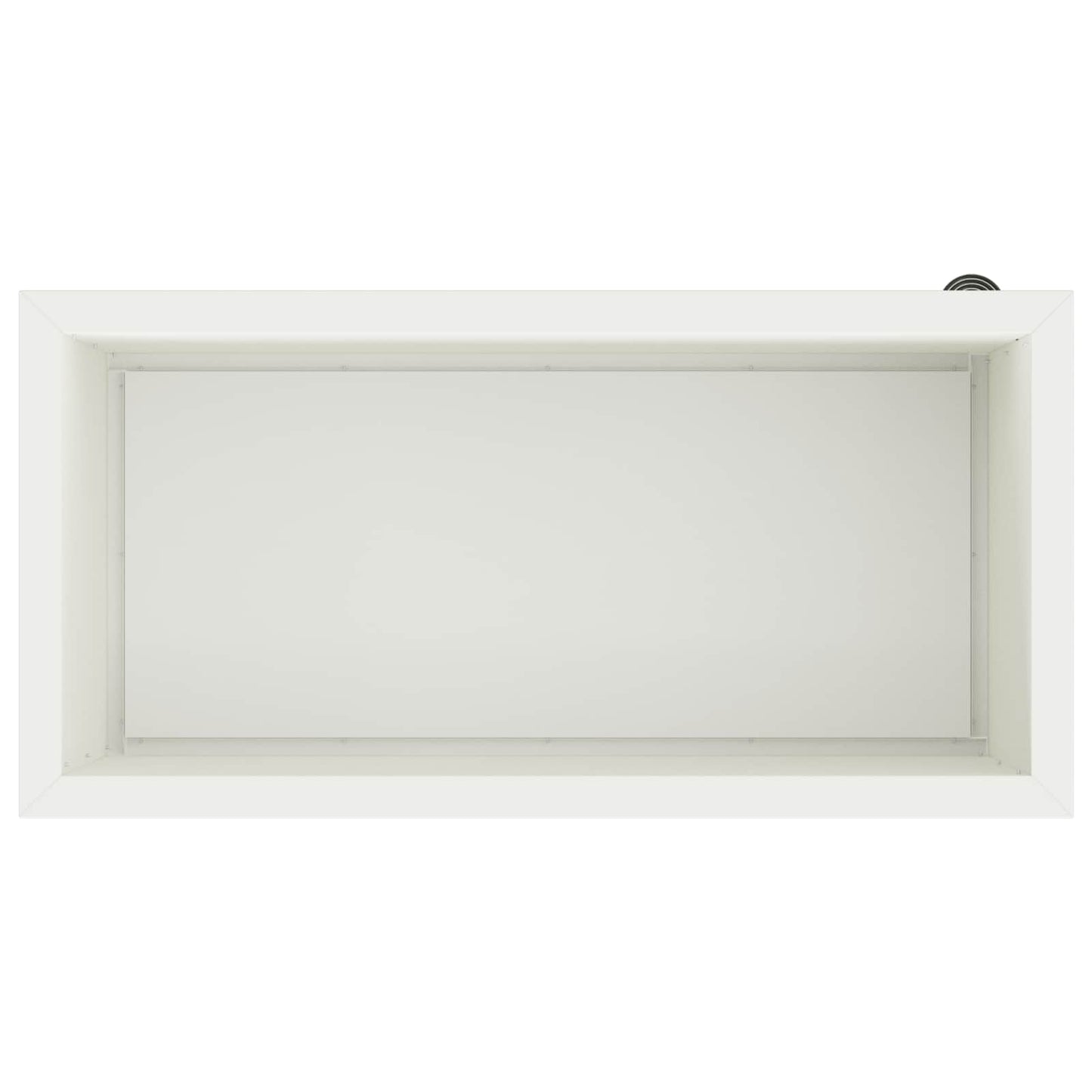 Garden Planter with LED 2 pcs White 40 x 80 x 40 cm Steel