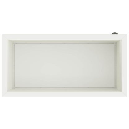 Garden Planter with LED 2 pcs White 40 x 80 x 40 cm Steel