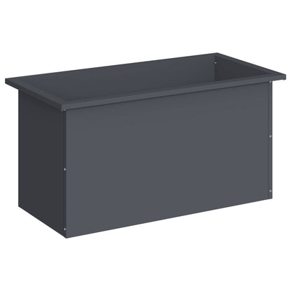 Garden Planter with LED Antracite 40 x 80 x 40 cm Steel