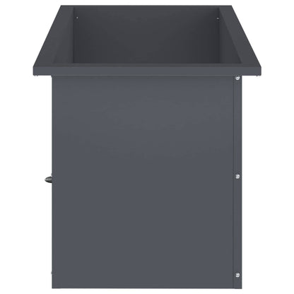Garden Planter with LED Antracite 40 x 80 x 40 cm Steel