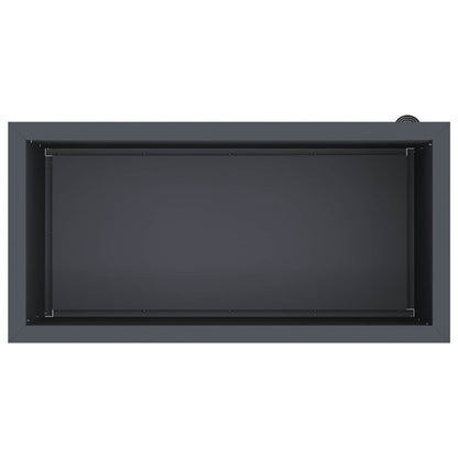 Garden Planter with LED 2 pcs Antracite 40 x 80 x 40 cm Steel