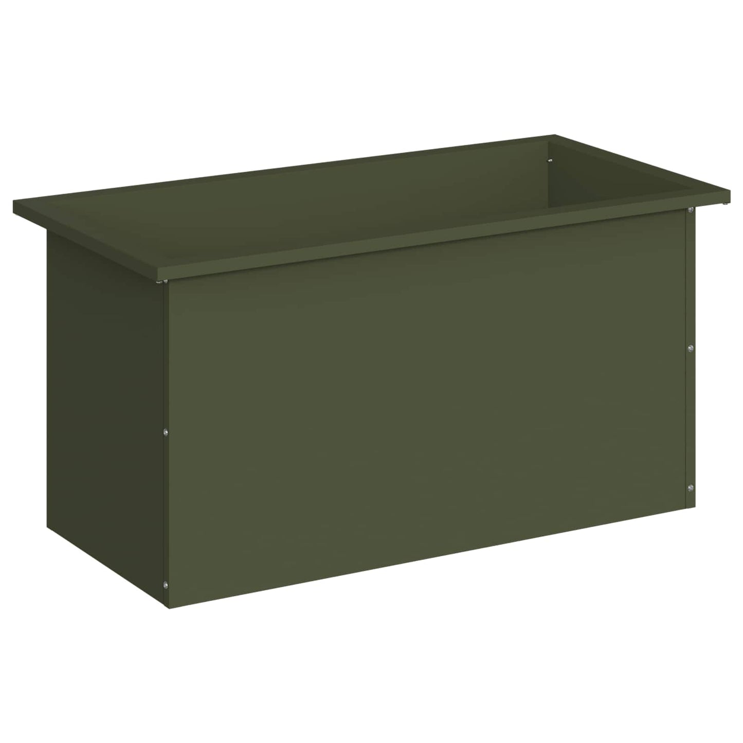 Garden Planter with LED Olive Green 40 x 80 x 40 cm Steel